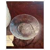 Set of 10 Arcoroc France Clear Glass Plates