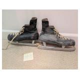 Vintage CCM leather ice skates,