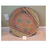 Jim Kemp pottery, large wall hanging plate