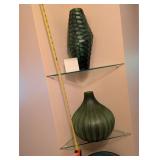 Pair of crate and barrel Murano style glass vases