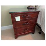 Vintage Lillian Russell style cherry nightstand