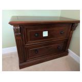 2 Drawer Large Wood Lateral File Cabinet