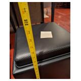 Leather storage ottoman (b)