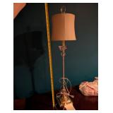 Metal and glass tall decorative table lamp (b)