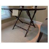 Antique mahogany English folding chart table