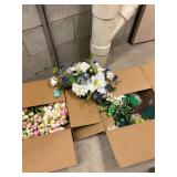 2 Wreaths and Flower Decor