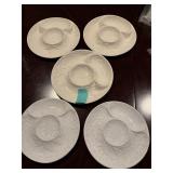 Set of 5 Made in Portugal Glazed Plates