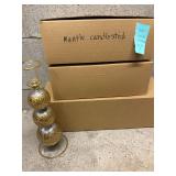 set of 3 mantle candlesticks