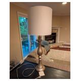 Tall bronze look contemporary table lamp