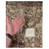 VTG sterling silver and etched Crystal flower vase