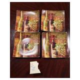 Set of 4 Wine Themed Plates, Cypress Home