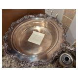 Vintage silver plate chafing dish with burner