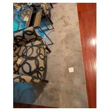 Gray patterned area rug, 8 x 5 ft