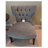 Arhaus furniture tufted velor accent chair