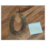 VTG gold tone Cleopatra style collar necklace