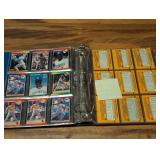 Binder of Topps baseball cards