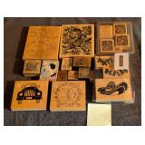 Lot of rubber stamps, mixed/vintage