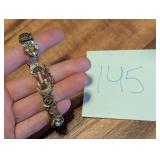 1960s Goldette Victorian revival charm bracelet