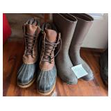 Two pairs men's size 11 rain/work boots, proline