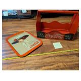 VTG metal Coca-Cola tray and utensil caddy/toolbox