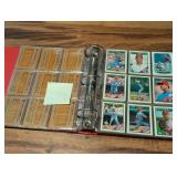 Binder of Topps baseball cards
