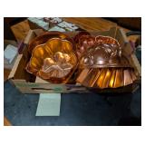 Vintage copper Jello molds