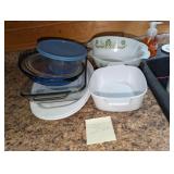 Casserole/baking dishes,glasbake primrose & others
