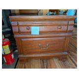 Vintage wood nightstand, 22.5 in h x 16 d x 24 w