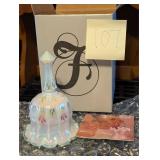Fenton art glass White cloud Bell w/ original box