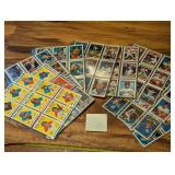 Stack of Topps baseball cards in sleeve pages