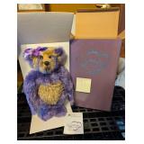 Orchid 12-in mohair bear by Annette Funicello