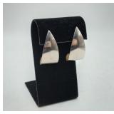 Modernist Contemporary Sterling Silver Earrings