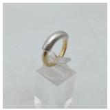 Sterling Silver Designer MEJURI Gold Overlay Ring