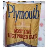Plymouth Car Advertising Banner 48x35