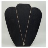 Sterling Silver Topaz Color Heart Necklace Pendant