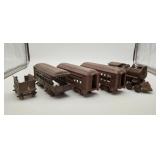 Cast Iron PRR Toy Model Train Engine & Cars
