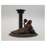 Hollywood Regency Style Cast Lady Candlestick