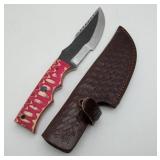 Hand Made Hunting Knife Bowie Style & Sheath
