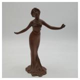 Art Nouveau Bronze Copper Lady Figure