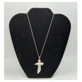 Sterling Silver Cultured Freshwater Pearl Cross