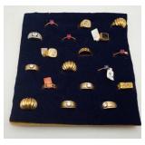 18k GE Gold Electric Plated Rings 18pcs