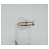 14k Gold & Sterling Adjustable Ring