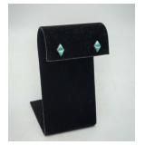 Vintage Turquoise Sterling Silver Earrings