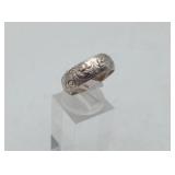 Sterling Silver Chased Ring