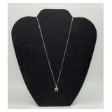 Sterling Silver Garnet Pendant Necklace