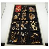 Stud Earring Lot Dangle Gold Color Costume Jewelry