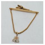 10k Gold Emblem Pin & Gold Filled Tie Bar