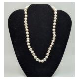 Sterling Silver CLASP Natural Pearl Necklace