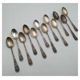 Stieff Rose Repousse Sterling Demitasse Spoon 169g