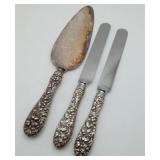 Stieff Rose Sterling Silver HANDLE Knives